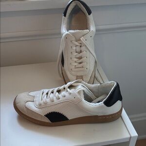 DV by Dolce Vita White and Black Sneakers